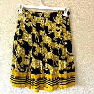 Stunning black and yellow A line skirt
